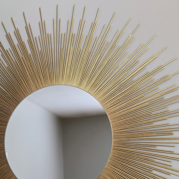 Extra Large 35" Gold Sunburst Mirror Decorative Wall Mirror - Picture 7 of 10